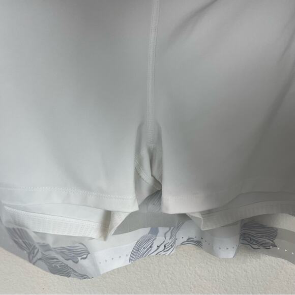 Athleta White Black Teal Floral Athletic Skort XL - Picture 4 of 7